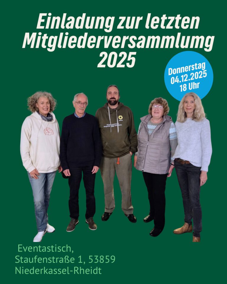 Einladung zur letzten Mitgliederversammlung 2025