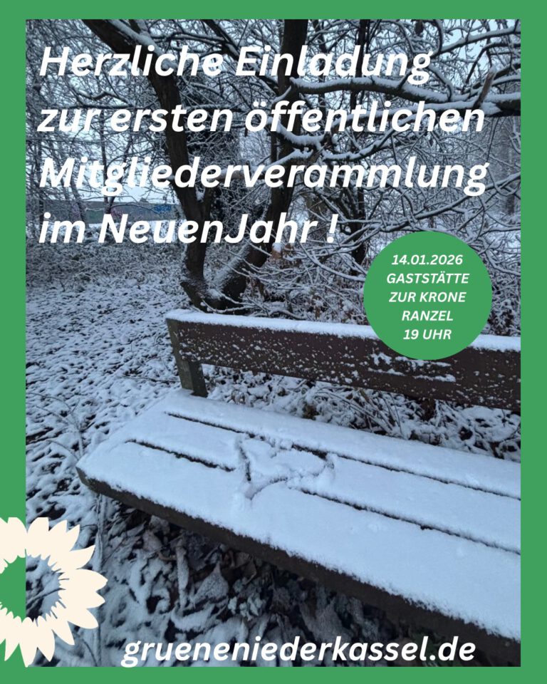 Einladung zur öffentlichen Mitgliederversammlung am 14. Januar 2026
